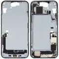 Mid-Frame Housing W/ Charging Port Flex & Small Parts For iPhone 15 Plus (US Version) (Used OEM Pull: Grade C) (Blue)