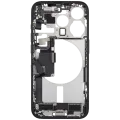 Mid-Frame Housing W/ Charging Port Flex & Small Parts For iPhone 15 Pro (EU / Global Version) (Used OEM Pull: Grade A) (Blue Titanium)