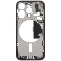 Mid-Frame Housing W/ Charging Port Flex & Small Parts For iPhone 15 Pro (EU / Global Version) (Used OEM Pull: Grade A) (Natural Titanium)