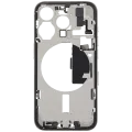 Mid-Frame Housing W/ Charging Port Flex & Small Parts For iPhone 15 Pro (EU / Global Version) (Used OEM Pull: Grade B) (White Titanium)