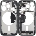 Mid-Frame Housing W/ Charging Port Flex & Small Parts For iPhone 15 Pro (EU / Global Version) (Used OEM Pull: Grade C) (Blue Titanium)
