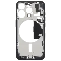 Mid-Frame Housing W/ Charging Port Flex & Small Parts For iPhone 15 Pro (EU / Global Version) (Used OEM Pull: Grade C) (Blue Titanium)