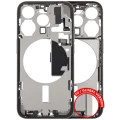 Mid-Frame Housing W/ Charging Port Flex & Small Parts For iPhone 15 Pro (EU / Global Version) (Used OEM Pull: Grade C) (Natural Titanium)