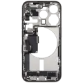 Mid-Frame Housing W/ Charging Port Flex & Small Parts For iPhone 15 Pro (EU / Global Version) (Used OEM Pull: Grade C) (White Titanium)