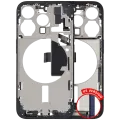 Mid-Frame Housing W/ Charging Port Flex & Small Parts For iPhone 15 Pro (US Version) (Used OEM Pull: Grade A) (Blue Titanium)