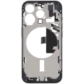 Mid-Frame Housing W/ Charging Port Flex & Small Parts For iPhone 15 Pro (US Version) (Used OEM Pull: Grade A) (Blue Titanium)