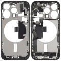 Mid-Frame Housing W/ Charging Port Flex & Small Parts For iPhone 15 Pro (US Version) (Used OEM Pull: Grade B) (Black Titanium)