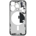Mid-Frame Housing W/ Charging Port Flex & Small Parts For iPhone 15 Pro (US Version) (Used OEM Pull: Grade B) (White Titanium)