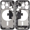 Mid-Frame Housing W/ Charging Port Flex & Small Parts For iPhone 15 Pro (US Version) (Used OEM Pull: Grade C) (Black Titanium)