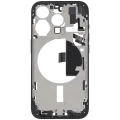 Mid-Frame Housing W/ Charging Port Flex & Small Parts For iPhone 15 Pro (US Version) (Used OEM Pull: Grade C) (Blue Titanium)
