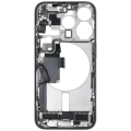 Mid-Frame Housing W/ Charging Port Flex & Small Parts For iPhone 15 Pro (US Version) (Used OEM Pull: Grade C) (White Titanium)