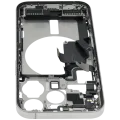 Mid-Frame Housing W/ Charging Port Flex & Small Parts For iPhone 15 Pro (US Version) (Used OEM Pull: Grade C) (White Titanium)