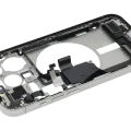 Mid-Frame Housing W/ Charging Port Flex & Small Parts For iPhone 15 Pro (US Version) (Used OEM Pull: Grade C) (White Titanium)