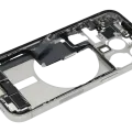 Mid-Frame Housing W/ Charging Port Flex & Small Parts For iPhone 15 Pro (US Version) (Used OEM Pull: Grade C) (White Titanium)