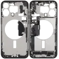 Mid-Frame Housing W/ Charging Port Flex & Small Parts For iPhone 15 Pro Max (EU / Global Version) (Used OEM Pull: Grade A) (Black Titanium)