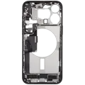 Mid-Frame Housing W/ Charging Port Flex & Small Parts For iPhone 15 Pro Max (EU / Global Version) (Used OEM Pull: Grade A) (Black Titanium)
