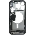 Mid-Frame Housing W/ Charging Port Flex & Small Parts For iPhone 15 Pro Max (EU / Global Version) (Used OEM Pull: Grade A) (Blue Titanium)