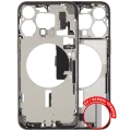 Mid-Frame Housing W/ Charging Port Flex & Small Parts For iPhone 15 Pro Max (EU / Global Version) (Used OEM Pull: Grade A) (Natural Titanium)