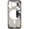 Mid-Frame Housing W/ Charging Port Flex & Small Parts For iPhone 15 Pro Max (EU / Global Version) (Used OEM Pull: Grade A) (Natural Titanium)