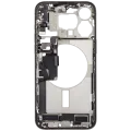 Mid-Frame Housing W/ Charging Port Flex & Small Parts For iPhone 15 Pro Max (EU / Global Version) (Used OEM Pull: Grade A) (Natural Titanium)