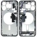 Mid-Frame Housing W/ Charging Port Flex & Small Parts For iPhone 15 Pro Max (EU / Global Version) (Used OEM Pull: Grade A) (White Titanium)