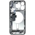 Mid-Frame Housing W/ Charging Port Flex & Small Parts For iPhone 15 Pro Max (EU / Global Version) (Used OEM Pull: Grade A) (White Titanium)