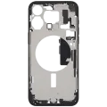 Mid-Frame Housing W/ Charging Port Flex & Small Parts For iPhone 15 Pro Max (EU / Global Version) (Used OEM Pull: Grade B) (Black Titanium)