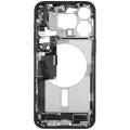 Mid-Frame Housing W/ Charging Port Flex & Small Parts For iPhone 15 Pro Max (EU / Global Version) (Used OEM Pull: Grade B) (Black Titanium)