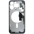 Mid-Frame Housing W/ Charging Port Flex & Small Parts For iPhone 15 Pro Max (EU / Global Version) (Used OEM Pull: Grade B) (Blue Titanium)