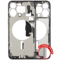 Mid-Frame Housing W/ Charging Port Flex & Small Parts For iPhone 15 Pro Max (EU / Global Version) (Used OEM Pull: Grade C) (Natural Titanium)