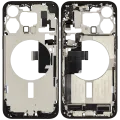 Mid-Frame Housing W/ Charging Port Flex & Small Parts For iPhone 15 Pro Max (US Version) (Used OEM Pull: Grade A) (Black Titanium)