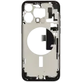 Mid-Frame Housing W/ Charging Port Flex & Small Parts For iPhone 15 Pro Max (US Version) (Used OEM Pull: Grade A) (Black Titanium)