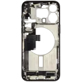 Mid-Frame Housing W/ Charging Port Flex & Small Parts For iPhone 15 Pro Max (US Version) (Used OEM Pull: Grade A) (Black Titanium)