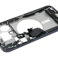 Mid-Frame Housing W/ Charging Port Flex & Small Parts For iPhone 15 Pro Max (US Version) (Used OEM Pull: Grade A) (Blue Titanium)