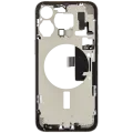 Mid-Frame Housing W/ Charging Port Flex & Small Parts For iPhone 15 Pro Max (US Version) (Used OEM Pull: Grade A) (Natural Titanium)