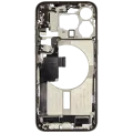Mid-Frame Housing W/ Charging Port Flex & Small Parts For iPhone 15 Pro Max (US Version) (Used OEM Pull: Grade A) (Natural Titanium)