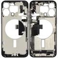 Mid-Frame Housing W/ Charging Port Flex & Small Parts For iPhone 15 Pro Max (US Version) (Used OEM Pull: Grade B) (Black Titanium)