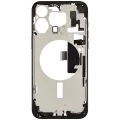 Mid-Frame Housing W/ Charging Port Flex & Small Parts For iPhone 15 Pro Max (US Version) (Used OEM Pull: Grade B) (Black Titanium)