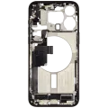Mid-Frame Housing W/ Charging Port Flex & Small Parts For iPhone 15 Pro Max (US Version) (Used OEM Pull: Grade B) (Black Titanium)