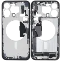 Mid-Frame Housing W/ Charging Port Flex & Small Parts For iPhone 15 Pro Max (US Version) (Used OEM Pull: Grade B) (Blue Titanium)