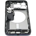 Mid-Frame Housing W/ Charging Port Flex & Small Parts For iPhone 15 Pro Max (US Version) (Used OEM Pull: Grade B) (Blue Titanium)