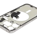 Mid-Frame Housing W/ Charging Port Flex & Small Parts For iPhone 15 Pro Max (US Version) (Used OEM Pull: Grade B) (Natural Titanium)