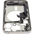 Mid-Frame Housing W/ Charging Port Flex & Small Parts For iPhone 15 Pro Max (US Version) (Used OEM Pull: Grade B) (Natural Titanium)