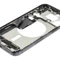 Mid-Frame Housing W/ Charging Port Flex & Small Parts For iPhone 15 Pro Max (US Version) (Used OEM Pull: Grade C) (Black Titanium)