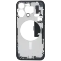 Mid-Frame Housing W/ Charging Port Flex & Small Parts For iPhone 15 Pro Max (US Version) (Used OEM Pull: Grade C) (Blue Titanium)