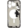 Mid-Frame Housing W/ Charging Port Flex & Small Parts For iPhone 15 Pro Max (US Version) (Used OEM Pull: Grade C) (White Titanium)