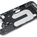 Середня рамка зі шлейфом зарядки й дрібними деталями для iPhone 16 (EU / Global Version) (Used OEM Pull: Grade A) (чорний)