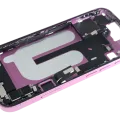 Mid-Frame Housing W/ Charging Port Flex & Small Parts For iPhone 16 (EU / Global Version) (Used OEM Pull: Grade A) (Pink)
