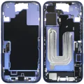 Mid-Frame Housing W/ Charging Port Flex & Small Parts For iPhone 16 (EU / Global Version) (Used OEM Pull: Grade A) (Ultramarine)