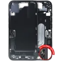 Середня рамка зі шлейфом зарядки й дрібними деталями для iPhone 16 (EU / Global Version) (Used OEM Pull: Grade B) (чорний)